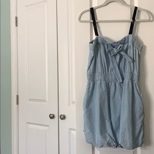 Jcrew chambray bubble hem romper like dress